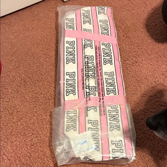 PINK Victoria's Secret Handbags - PINK Victoria's Secret Pink & White Tote Bag